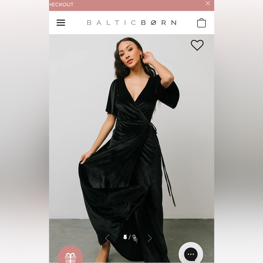 Baltic Born Meghan Velvet Wrap Maxi Dress